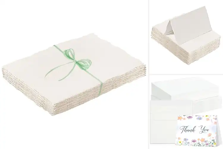 Detailed view of Best Deckled Edge Watercolor Cards for Inspired Creativity