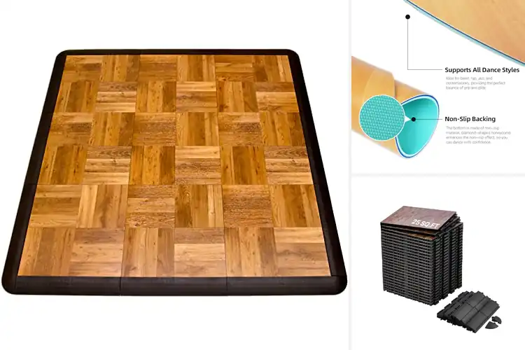 Detailed view of Best Durable Wood-Look Dance Floors