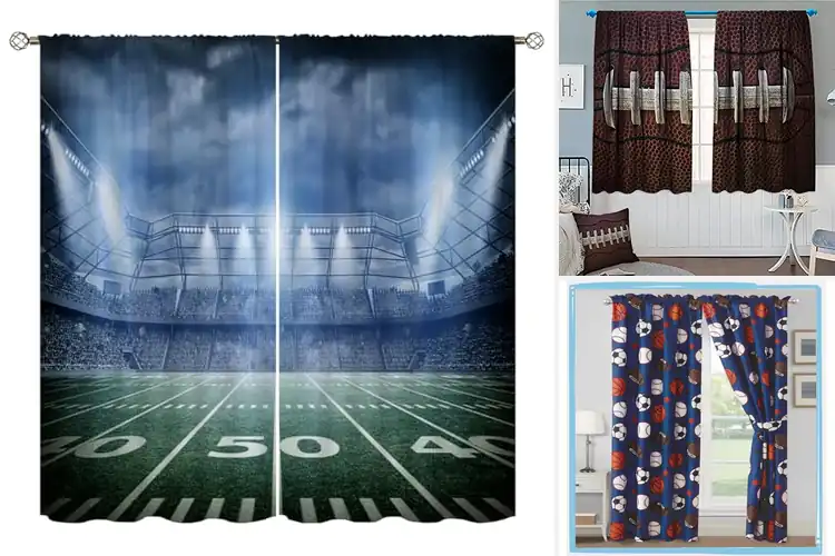 Detailed view of Best Football Curtain Panels for a Bold Room Upgrade