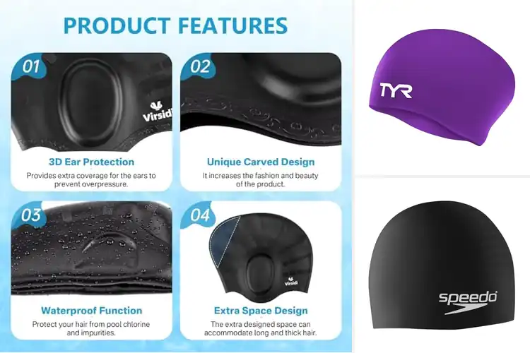 Detailed view of Best Hair Protection Swim Caps