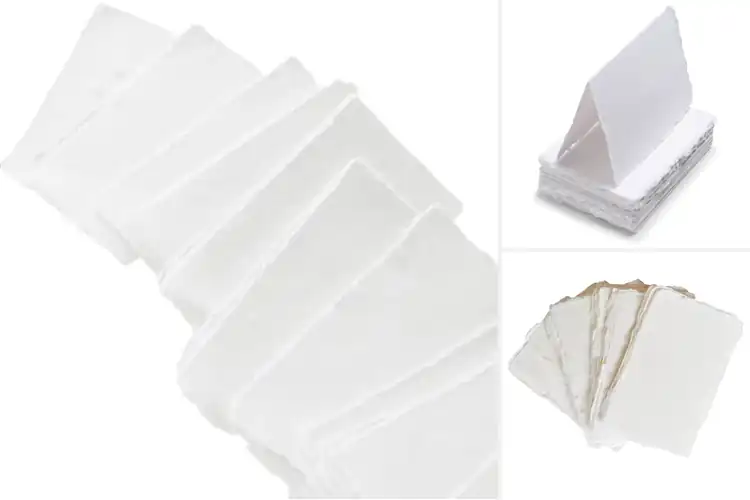 Detailed view of Best Handmade Deckle Edge Cards: Texture & Charm for Craft