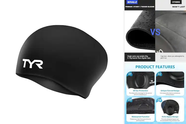 Detailed view of Best Swim Caps For Thick Hair : Dive In Comfort