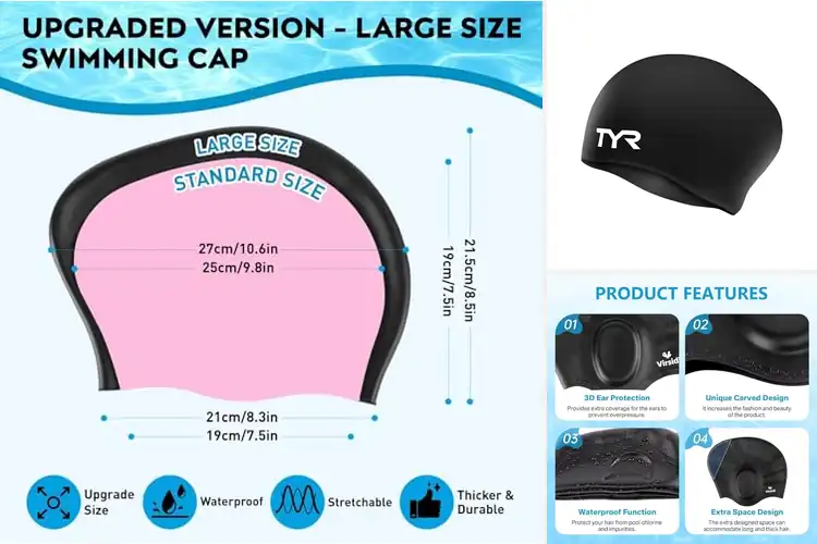 Detailed view of Best Swimming Caps For Long Hair: Top 10 Tangle-Free Picks