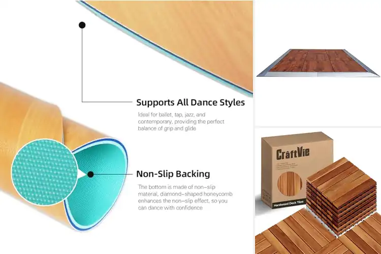 Detailed view of Best Wood-Look Dance Surfaces: Spin & Grip with Style